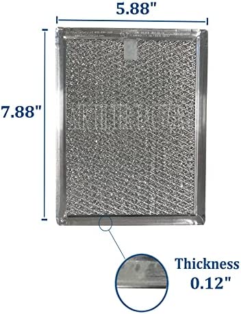 2-Pack Air Filter Factory Replacement For Frigidaire FGMV174KFA Microwave Oven 12-Layer Aluminum Grease Filters