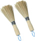 DOITOOL 2 pcs Wok Cleaning Whisk Dish Pan Scrubbing Bamboo Wood Brushes Multipurpose Handle Cleaner Brush for Home Restaurant Kitchen