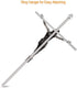 ACHIBANG Crucifix Wall Cross - Metal Slender Catholic Hanging Jesus Cross for the Wall - 10 Inch - Shiny Silver