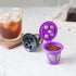 Reusable K Coffee Filter Compatible with K-Cup Keurig Supreme and K Supreme Plus Coffee Brewers, BENFUCHEN Refillable Filters Coffee Capsule Cups Bonus 20 Pcs Coffee Paper Filters, 3 Black 3 Purple,