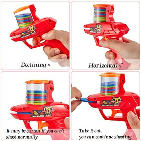 Sumind 2 Pieces Foam Disc Launcher Zip Shot Shooter Disc Shooter Random Color