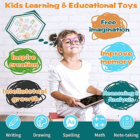 WONDAY Toys for 3 4 5 6 7 8 Years Old Girls Toys Gifts for Girls Toys for Girls Age 4 5 6 7 Little Girl Toys Age 4-5 LCD Writing Tablet for Kids Birthday Gift for 3 4 5 6 Years Old Girls Kids