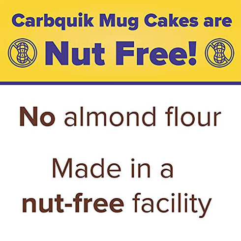 Carbquik Keto Mug Cakes (6 Pack) Keto-Friendly Dessert, Low in Net Carbs, Rich Chocolate Flavor, Ready in Just 90 Seconds, Nut-Free (Double Chocolate Chunk)