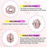TOAOB 50pcs Pink European Large Hole Beads Spacer Glass Lampwork Craft Beads Rhinestone Metal Beads for DIY Charms Bracelet Necklace Jewelry Making