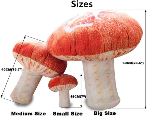 Ichesun 3D Creative Vivid Mushroom Pillow Gift Plush Throw Pillow (7"(Small Size/18cm))