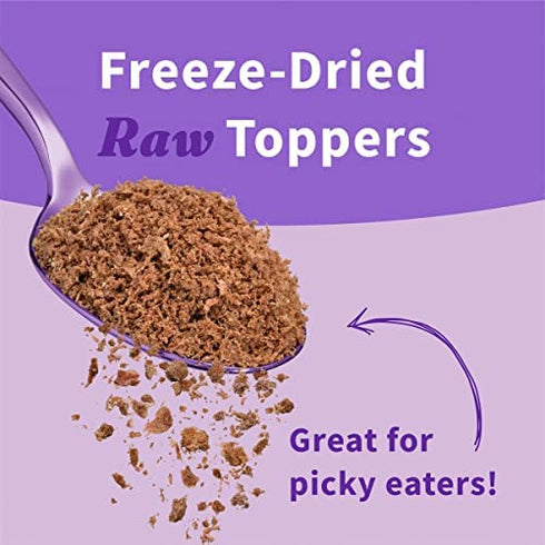 Halo Freeze Dried Raw Topper, Beef Protein Recipe, Freeze Dried Raw, Real Meat Topper, All Life Stages, 3.5-OZ Bag