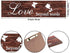 3 Pieces Rustic Wood Sign Wall Decor Live Love and Laugh Quote Sign Farmhouse Wall Mount Decoration for Home Office Wedding Kitchen and Living Room, 12 x 3 x 0.2 Inch (Brown)