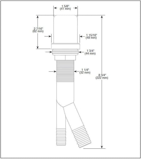 DELTA 72020-AR Kitchen Air Gap, Arctic Stainless