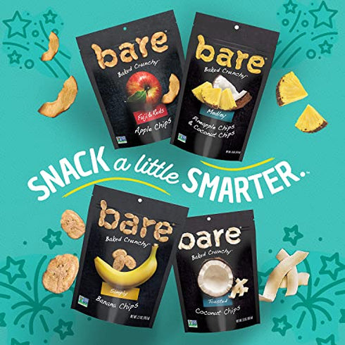 Bare Baked Crunchy Fruit Snack Pack, Coconut, 0.53 Ounce (Pack of 16)