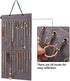 AFUOWER Jewelry Organizer Hanging Necklace Storage Holder for Girl Women 24 Hooks Organizer for Holding Jewelries 1 Pack (Gray)