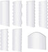 LIFVCNT 7 Pcs Clear Acrylic Cake Scraper Decorating Comb Set, Cake Icing Scraper Smoother Toolset for kitchen, 11 Patterns for DIY Cream Cake Decorating Mousse Kitchen Supplies for Bread Dough Fondant