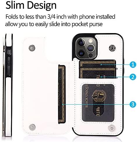 uCOLOR Flip Leather Wallet Case Card Holder for iPhone 12 Pro/12 Women and Girls with Card Holder Kickstand Marble Design Compatible with iPhone 12/iPhone 12 Pro 5G 6.1 inch (Rose Gold Marble)