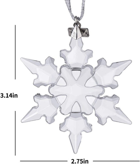 XIANGBNA 2020 Christmas Crystal Star Snowflake Ornaments (2020 Clear XB)