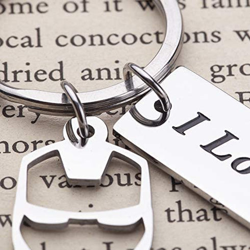 I Love You 3000 Keychain for Dad from Daughter Drive Safe Key Chain for Boyfriend Birthday Christmas Valentines Present from Girlfriend Gift for Father Day Graduation Couples Keyrings for Husband Wife