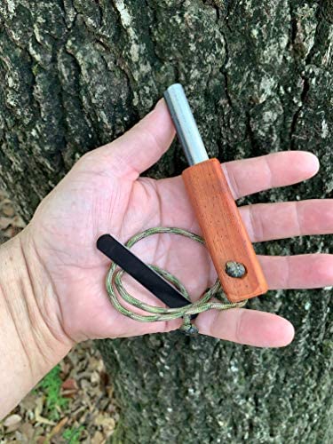 Fire Fast Fire Fly. European Fire Steel Ferro Rod and Magnesium. Compact Feather Weight Emergency Fire Starter for Camping, Backpacking, Hiking.