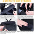 INTSUN Armrest Pad 2Pcs Padded Armrest Cushion Universal Arm Rest Pads with Adjustable Hook & Loop Fastener Elbow Pillow Memory Foam Arm Chair Covers for Office Chair, Wheelchair, Gaming Chair (black)