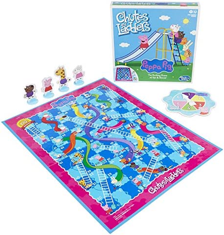 Chutes and Ladders: Peppa Pig Edition Board Game for Kids Ages 3 and Up, Preschool Games for 2-4 Players, Kids Board Games, Kids Games