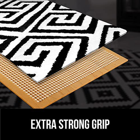 Gorilla Grip Extra Strong Rug Pad Gripper, Grips Keep Area Rugs in Place, Thick, Slip and Skid Resistant Pads for Hard Floors, Under Carpet Mat Cushion and Hardwood Floor Protection, 4 FT Round