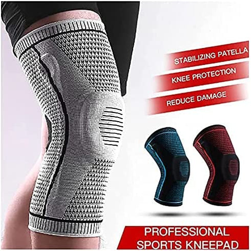YOUTIFAN 2pcs Knee Brace Compression Sleeve for Knee Pain - Professional Knee Brace, Elastic Knee Wraps Patella Stabilizer with Silicone Gel Spring Support,Knee Support