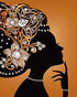 Ethnic Ancient Tribal Retro Style Wall Art Painting Prints Aesthetic African American Themed Black Woman Wall Artworks for Home Decor Girls Bedroom Bathroom Canvas Wall Poster, Set of 4 (8"X10" Unframed )