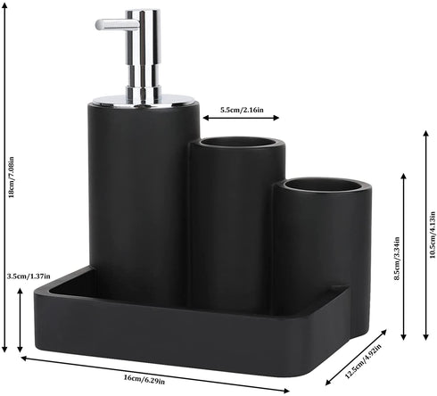 Lotion Pump Dispenser with Soap Sponge Holder-TAUVLL Soap Dispenser Pump Bottle with Brush Holder for Kitchen Sink and Bathroom Countertop Storage and Organization? Matte Black