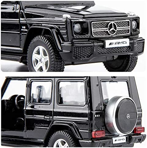 TGRCM-CZ 1/36 Scale G63 Casting Car Model, Zinc Alloy G Wagon Toy Car for Kids, Pull Back Vehicles Toy Car for Toddlers Kids Boys Girls Gift (Black)