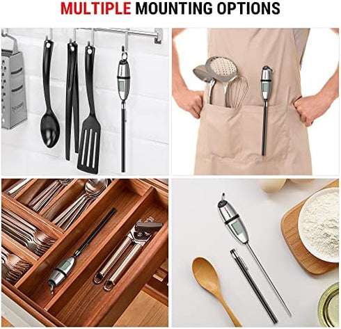 ThermoPro TP-02S Instant Read Meat Thermometer Digital Cooking Food Thermometer with Super Long Probe for Grill Candy Kitchen BBQ Smoker Oven Oil Milk Yogurt Temperature