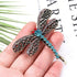OfficialOtaku Coraline Costume Dragonfly Hair Clip Accessory Blue