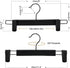 GUANJUNE 20 Pack Clothes Pants Hangers, Space-Saving Skirt Holders with 360 ° Swivel Hooks, Adjustable Clips, Trouser Hangers, Clothes Coat Garment Jeans Hangers