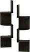 Furinno Rossi Wall Mount Floating Corner Shelf, 3-Tier Radial Set of 2, Espresso