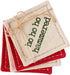 Mud Pie HO HO HO Holiday Coasters, Multicolor, 4" x 4"