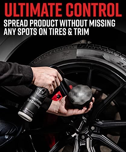 Adam's Pro Tire Hex Grip Applicator - Tire Shine Car Detailing Foam Sponge Tool | Car Cleaning Supplies After Car Wash Tire Cleaner | for Vinyl Rubber & Trim Accessories | Wheel Cleaner Rim (1 Pack)