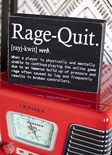 Bella Rosa Home Gamer Room Decor - Gaming Accessories for Game Room - Rage Quit Gifts Video Wall Art - Teen Boy Gifts for Boyfriend