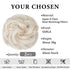 SARLA Updo Messy Bun Hair Piece Platinum Blonde Synthetic Fake Scrunchies Ponytail Extension Wavy Curly for Women Girls 2PCS