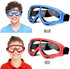 4 Pack Protective Glasses Safety Goggles Eye Shield, Face Glasses for Kids Eye Protection Goggles Compatible with Nerf Guns Foam Blaster Guns Game (Blue & Red)
