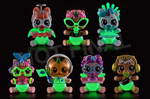 5 Surprise Unicorn Squad Series 6 Newborn Unicorn Glow Squard (2 Pack) by ZURU, Amazon Exclusive Mystery Collectible Toys, Mini Glow in The Dark, Collectable Capsule