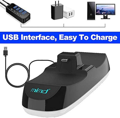 PS5 Controller Charger,Zamia Dual USB PS5 Controller Charging Station for Sony Playstation 5 Charging Dock Stand Station Digital Edition DualSense