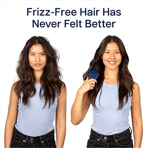 Crave Naturals Glide Thru Detangling Brush for Adults & Kids Hair. Detangler Hairbrush for Natural, Curly, Straight, Wet or Dry Hair. Hair Brushes for Women. Styling Brush (Blue)