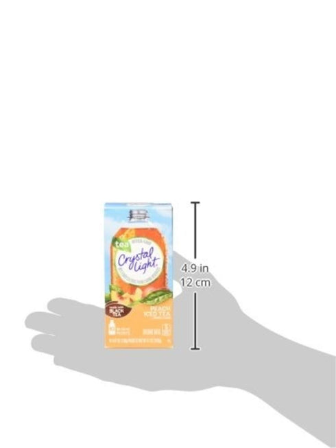 Crystal Light On-the-Go, Peach Iced Tea Drink Mix, 10 CT (Pack of 6)
