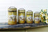 Vintage Style Newsprint Food Safe Tin Canisters, Set of 4
