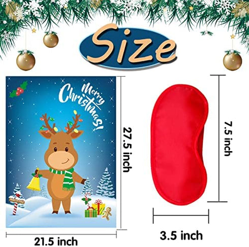 Christmas Party Games for Kids Pin The Nose On The Deer Kids Christmas Games for Party Christmas Activities for Families Pin The Nose On The for Adults Holiday Christmas Day Games