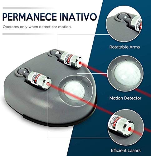 Zone Tech Garage Parking Assist Dual Laser Guide - High-Tech Professional 360 –Degree Adjustable to Wider Angles, Sensor With AC Adapter and Battery Backup for Car /Automotive