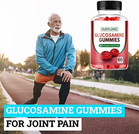 Glucosamine Gummies Extra Strength Joint Support Gummies for Adults, Men and Women, Supports Cartilage, Flexibility and Movement, Chewable Glucosamine Supplement Gummy, Made in USA, 60 Gummies