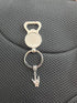 I love you sign language keychain, silver american sign keychain, love charm, ASL charm, sign language key ring,I love you ASL charm