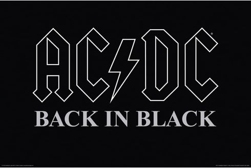 AC/DC Back in Black Poster 36 x 24in