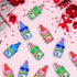 Baby Bottle Pop Christmas Bulk Variety Party Pack - Individually Wrapped Lollipops W/ Powdered Sugar Dip In Assorted Fruity Flavors - Perfect Candy For Stocking Stuffers & Christmas Parties 0.85 Ounce, 10 Count (Pack of 1)