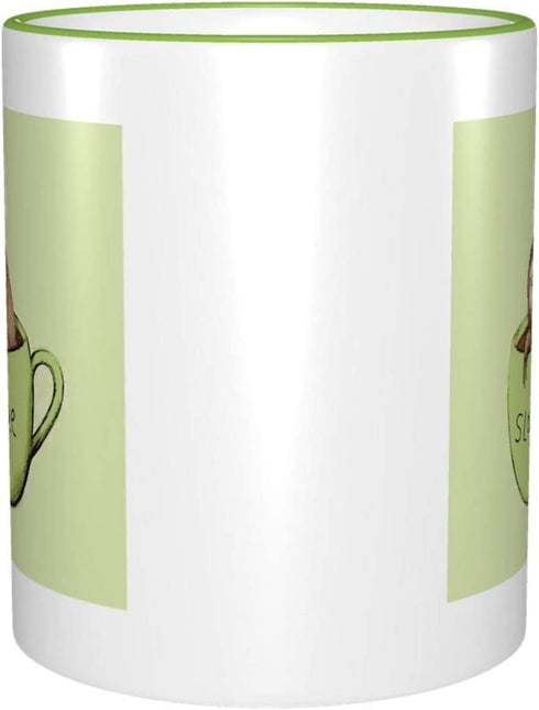 A Damned Adorable Sloth And Coffee Coffee Mug Ceramic Tea Cup Gift for Office and Home 11 Oz