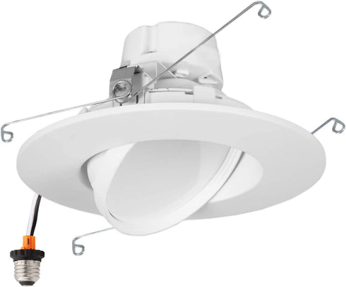11 Watt 6"-Inch Rotatable 950 Lumens Maxxima LED Retrofit Downlight Gimbal Warm White 2700k Dimmable, Energy Star