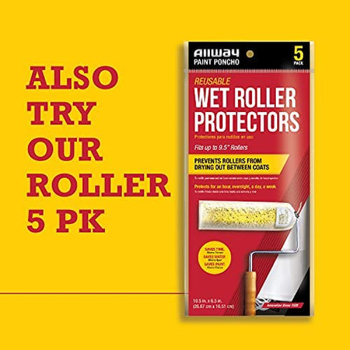 ALLWAY PON-BR Paint Poncho Reusable Wet Paint Brush Protectors, 5 Pack