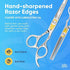 Equinox Professional Hair Cutting Scissors Set - Hair Cutting & Thinning/Texturizing Shears Set - 6.5” Overall Length - Razor Edge Barber Scissors for Men & Women - Premium Shears For Salon & Home Use